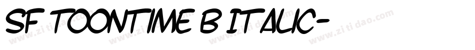 SF Toontime B Italic字体转换